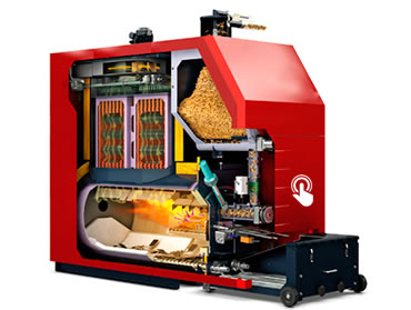 Commercial Biomass Pellet Boiler Schematic