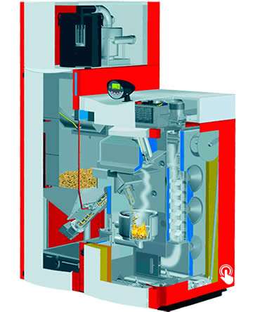 Cutaway Biomass Domestic boiler